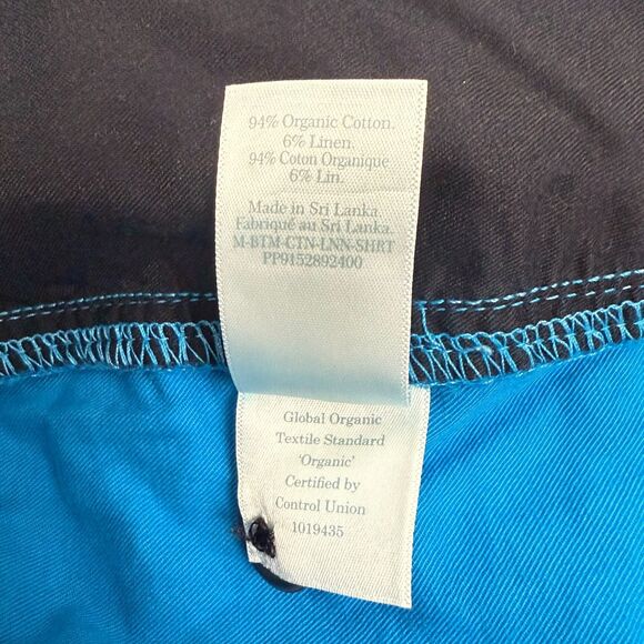 EVERLANE Men’s Cotton Linen Cargo Shorts M Horizon Blue Elastic Waist NWT B55 - Picture 5 of 6